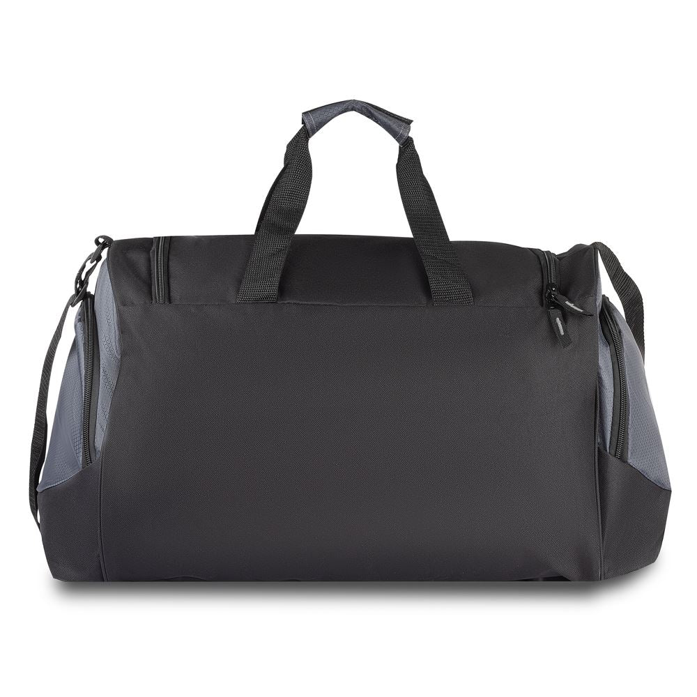 Bolsa de Atividades em poliéster, 65,5L, leve e resistente. Ideal para academia, treinos e viagens curtas. Compartimento para roupas sujas e bolsos laterais.