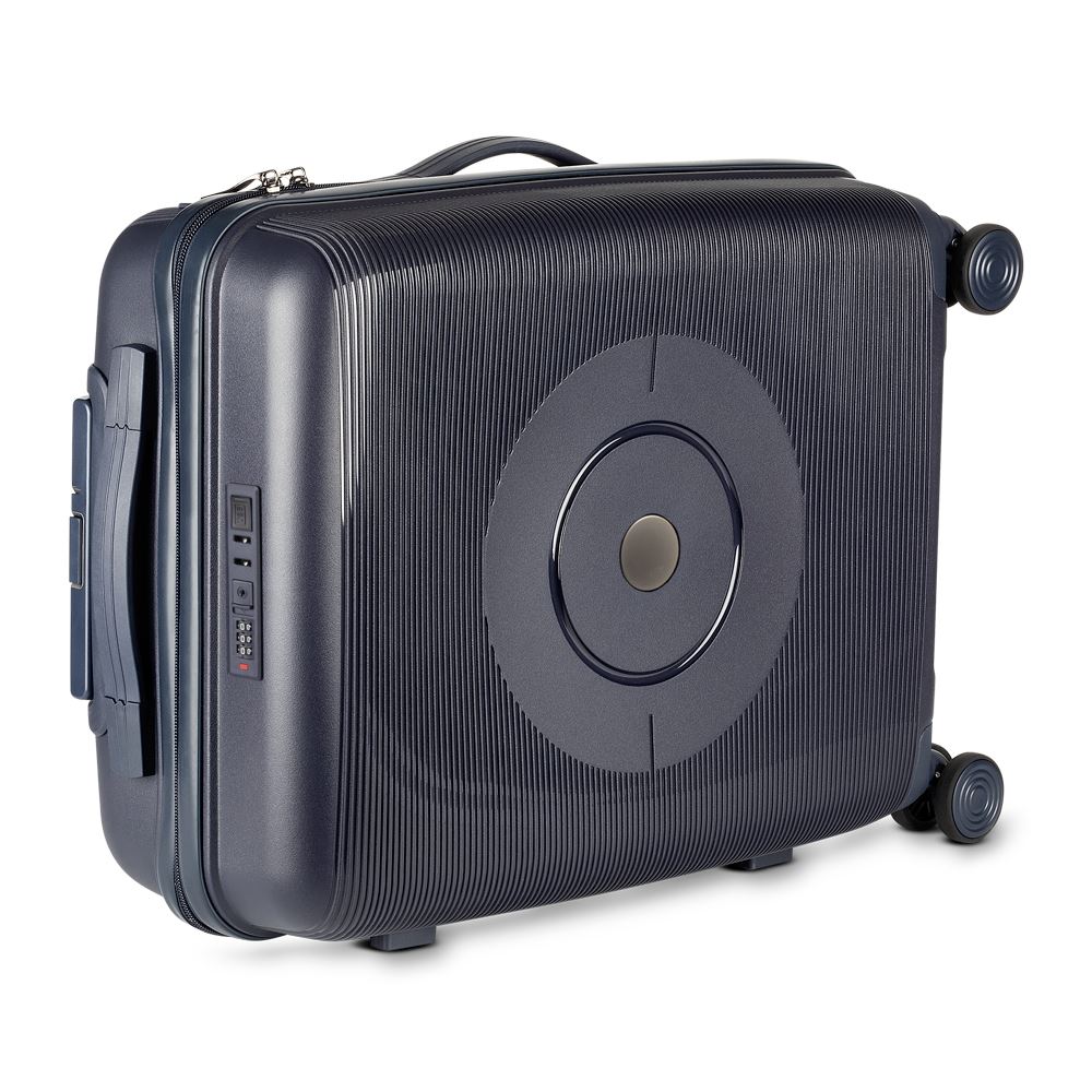Mala 40L Azul com USB e Rodas 360° – Bagagem de Mão Leve e Resistente