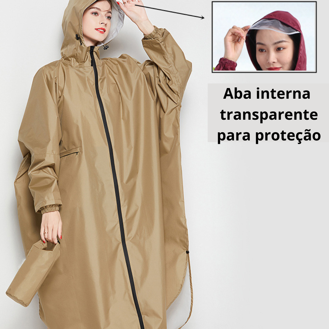Capa de Chuva Sophia Estilosa Tipo Poncho Grossa e Resistente - Mandatory
