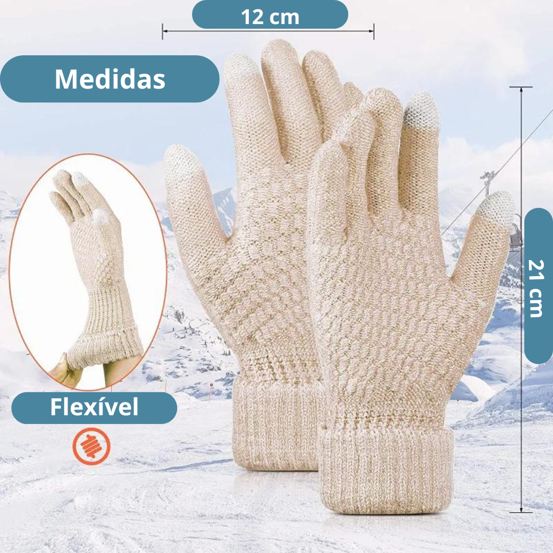 Luvas de Lã Unissex Toque Macio Tochscreen - Mandatory