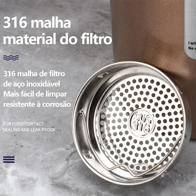 Garrafa Térmica de Aço Inoxidável com Dupla Isolação - Mandatory