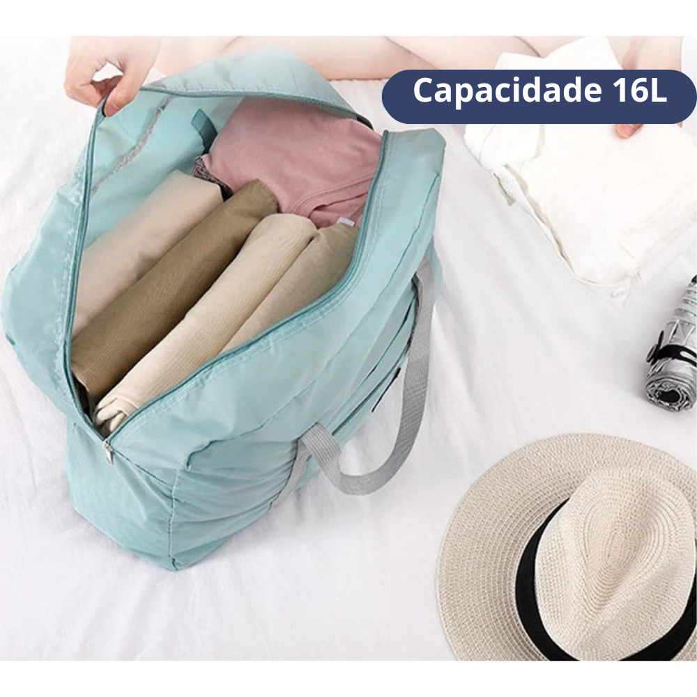 Kit com 2 Bolsas de Viagem Dobráveis 16L em Nylon - Mandatory