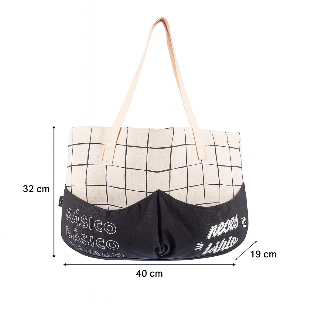 Bolsa Listrê em Algodão – Estilo Natural e Espaço Ideal