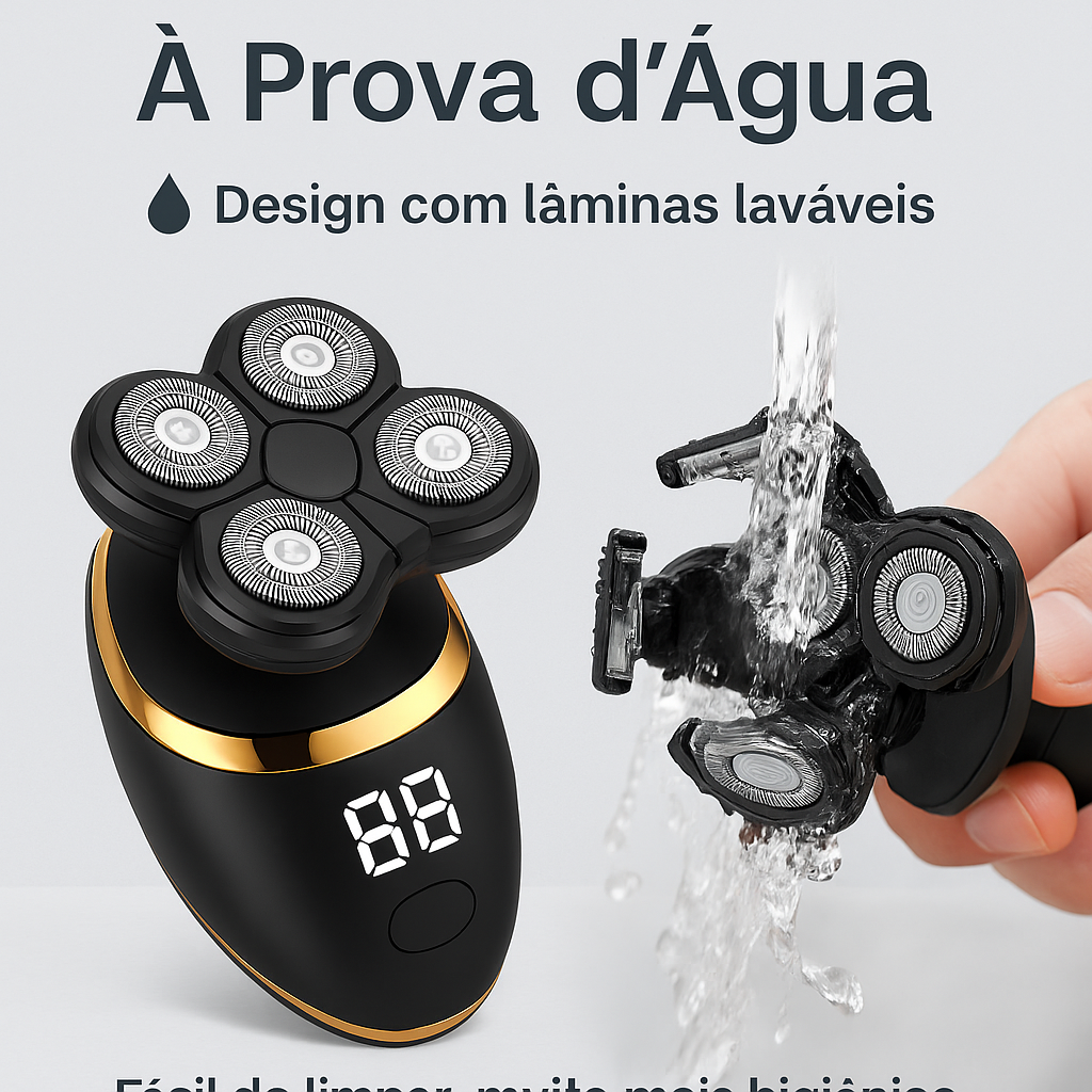 TrimGo 5x Barbeador Elétrico Masculino Compacto 5 Em 1 À Prova D'água - Mandatory
