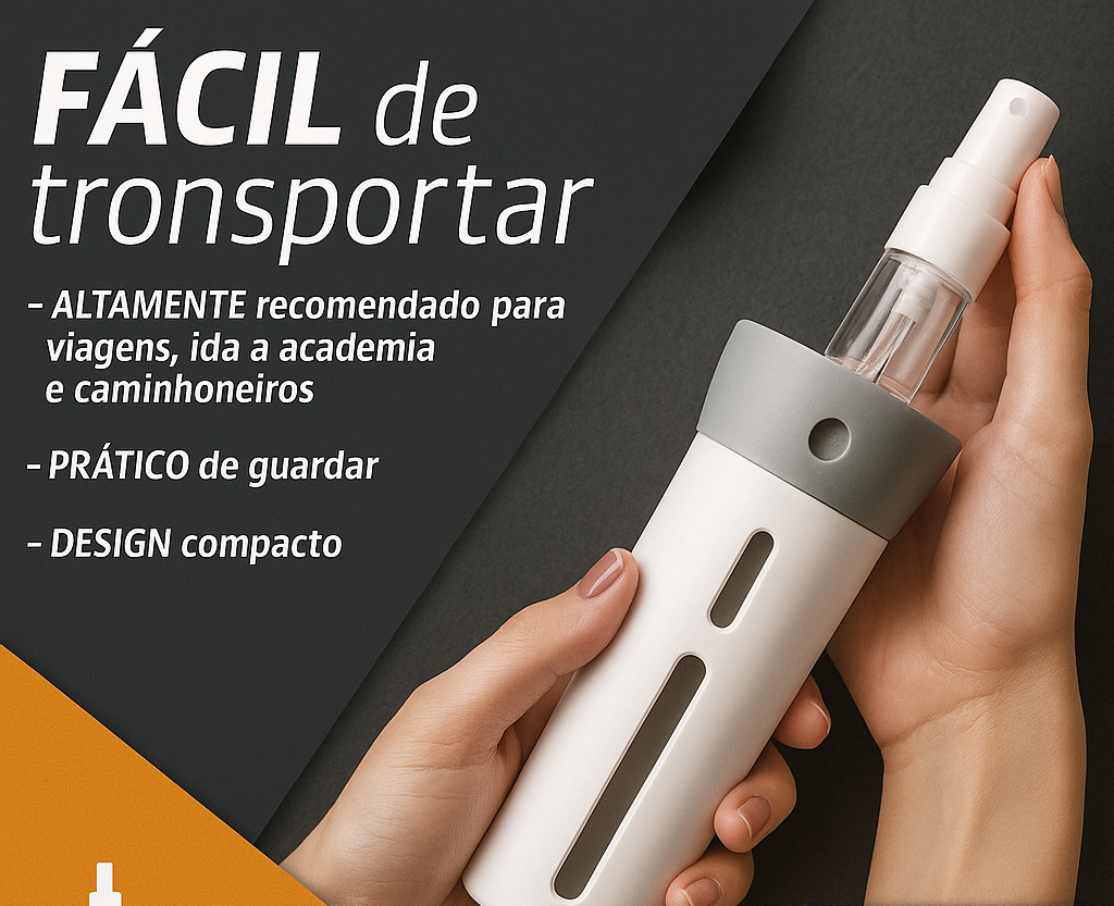Easy Trip Mini Porta Cosméticos com 4 Frascos Internos para Viagem - Mandatory