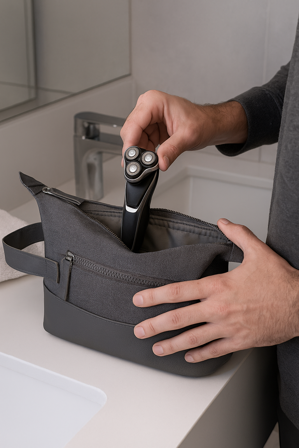 Necessaire Clássica com Bolso nas Laterais