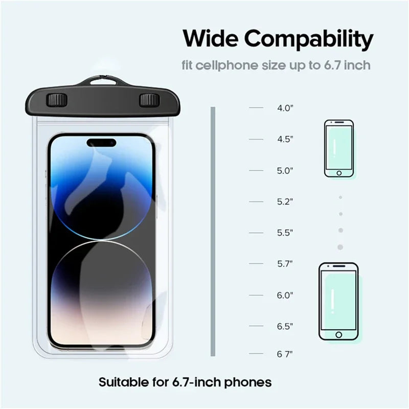 Kit 2 Capas Transparentes Protetoras para Celular à Prova D'Água - Mandatory