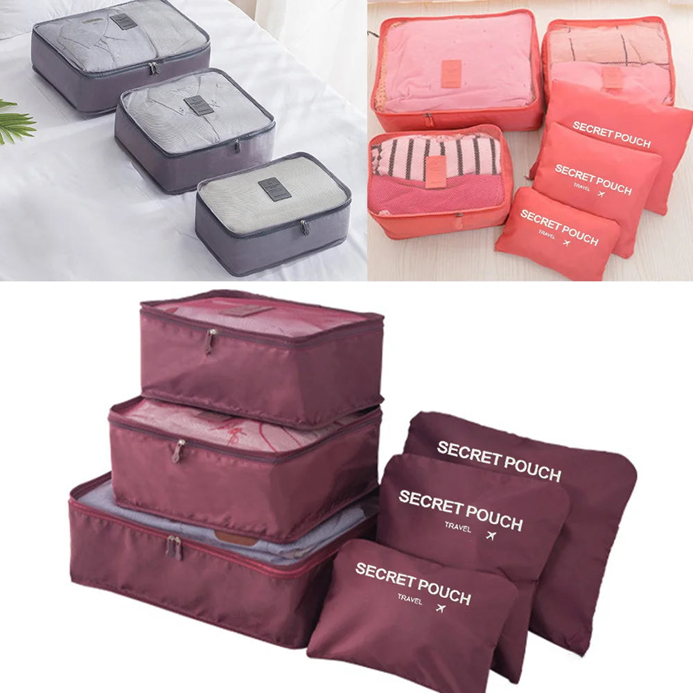 Kit 6 Bolsas Organizadoras de Viagem Espaçosas - Mandatory