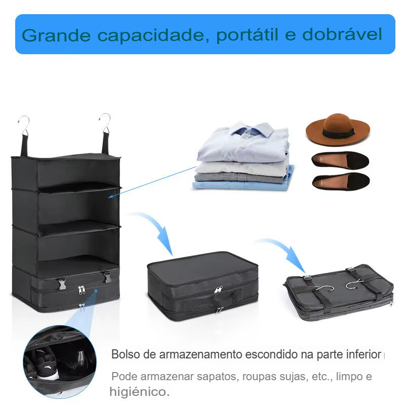 Organizador suspenso de roupas para malas - Compacto e Prático - Mandatory