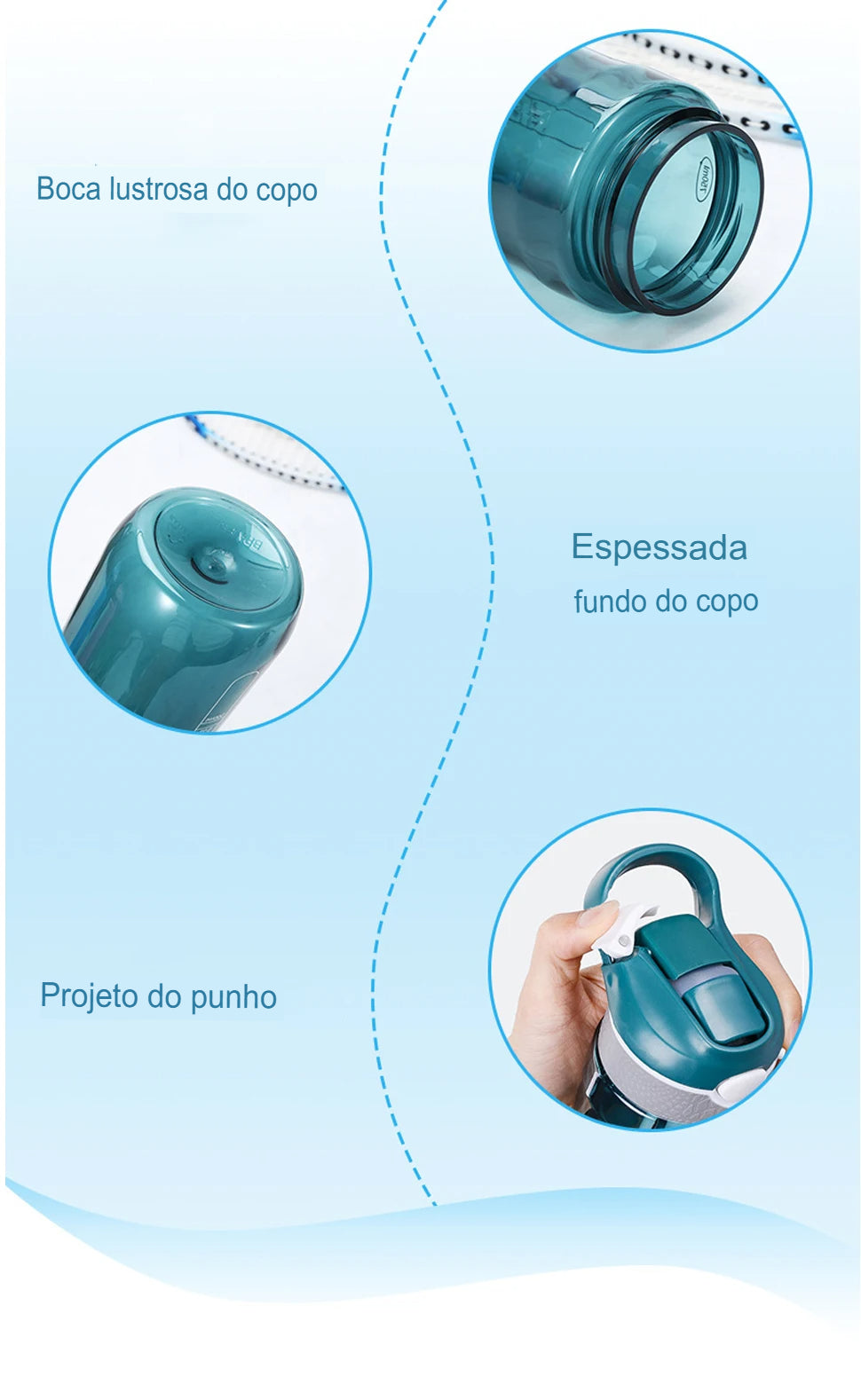 Garrafa com Filtro Purificador de Água 750ML - Mandatory