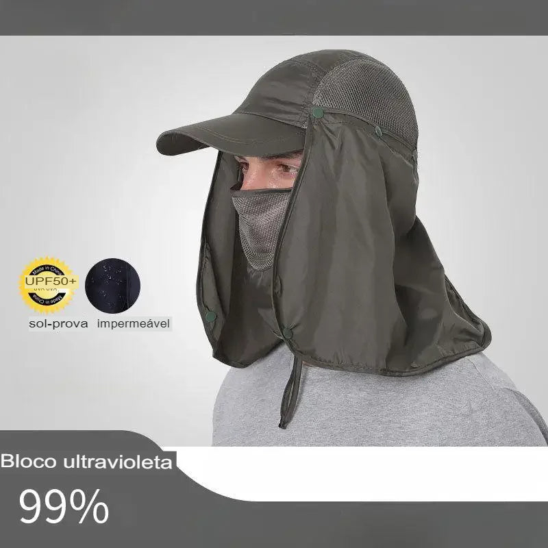 Boné Fechado com Proteção UV - Ideal para Pesca, Trilhas e Ecoturismo - Mandatory