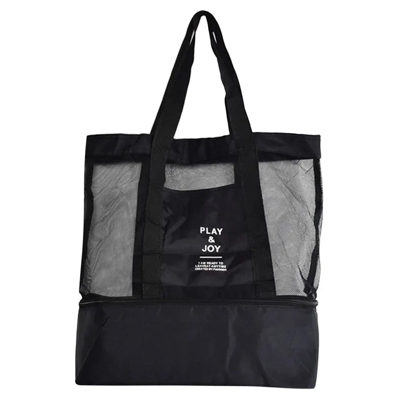 Bolsa de Praia 2 em 1 com compartimento térmico para lanches e Bebidas - Mandatory