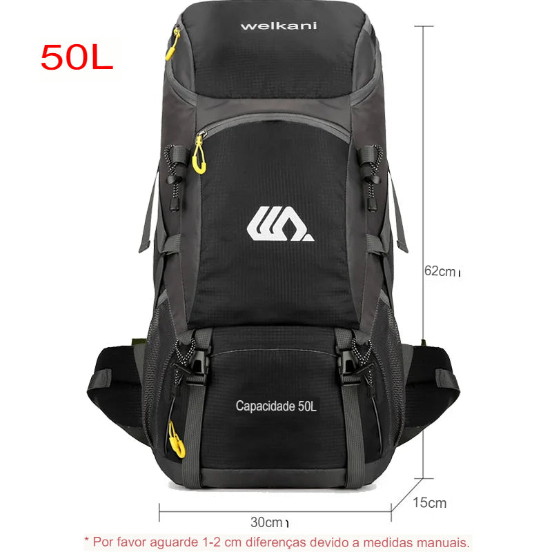 Mochila de Camping 50L Aventuras ao Ar Livre COM Capa de Chuva - Mandatory