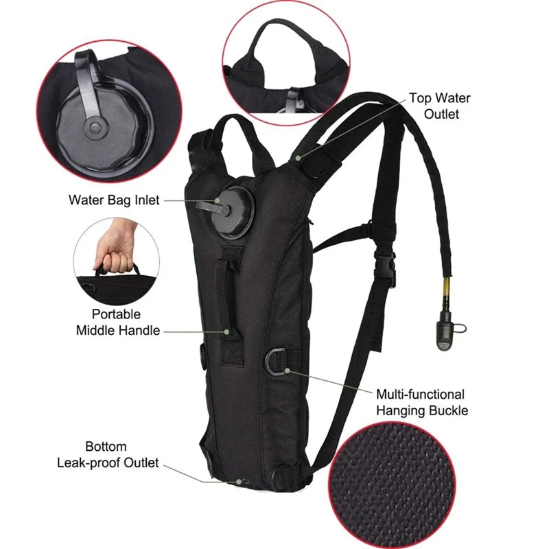 Mochila Tática Impermeável com Bolsa de Hidratação 3L - Mandatory