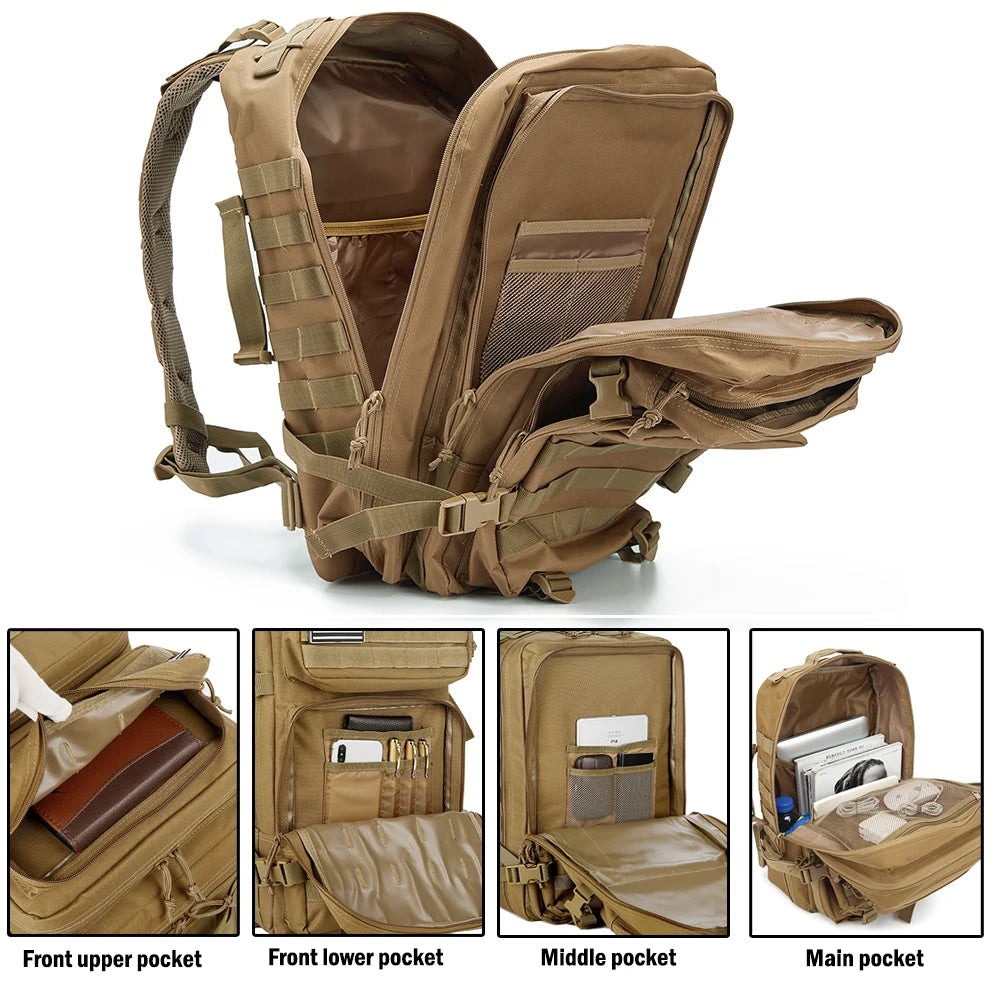 Mochila Tática 50L Alta para Aventuras e Viagens - Mandatory