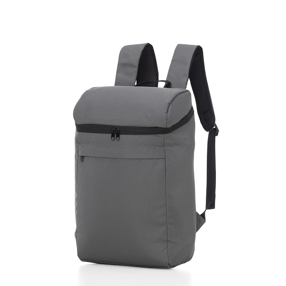 Mochila Térmica Easy Trip 16 L em poliéster, com zíper, alça de mão e alça de ombro ajustável; revestimento interno para conservar temperatura por até 4 h.