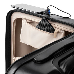 Mala 40L Easy Travel com Rodas 360°, USB e Abertura Frontal