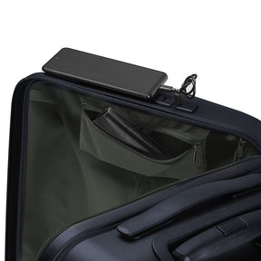 Mala 40L Azul com USB e Rodas 360° – Bagagem de Mão Leve e Resistente