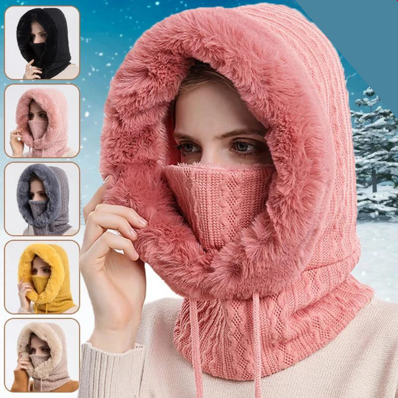 Gorro com Gola e Proteção para a Boca em Trico de Cashmere. Ideal para os dias frios, o gorro Mari, multifuncional, oferece proteção completa, garantindo conforto e calor em qualquer situação.   mandatory.com.br