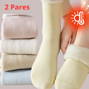 Kit 2 Pares Meia Térmica Feminina em Cashmere Natural Macia - Mandatory