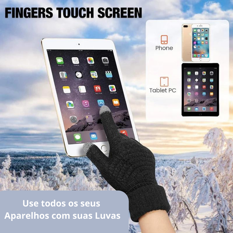 Luvas FLexíveis de Frio Unissex Toque Macio Tochscreen Peluciada. Mandatory.com.br