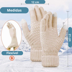 Luvas de Lã Unissex Toque Macio Tochscreen - Mandatory