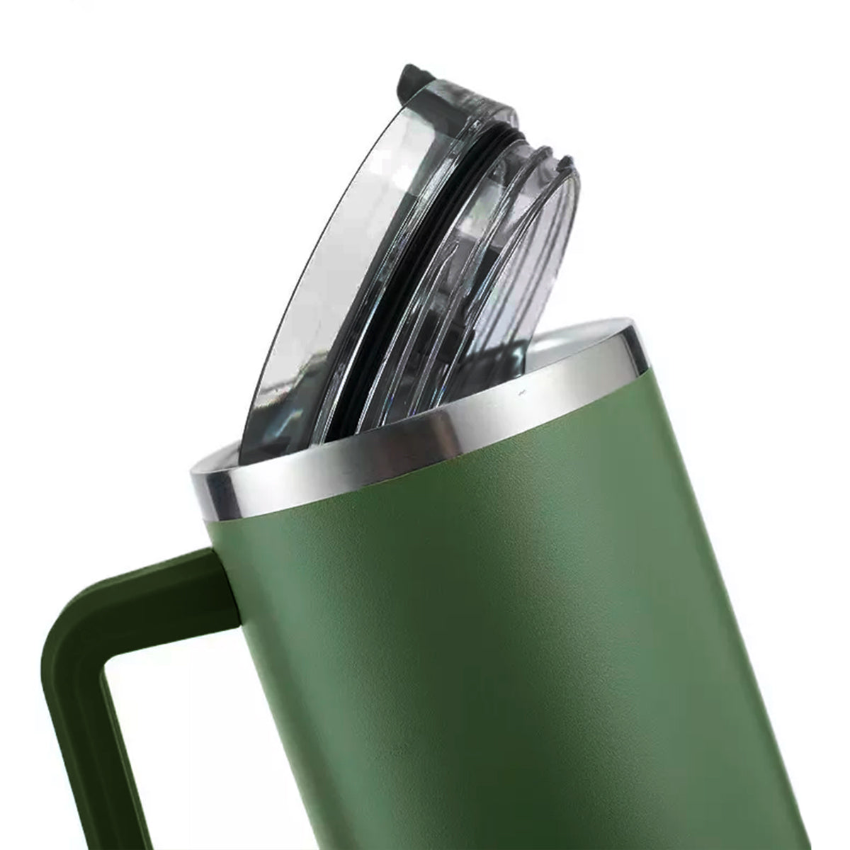 Copo Térmico Aço Inox 1200ml com Alça e Canudo | Bebidas Geladas ou Quentes - Mandatory