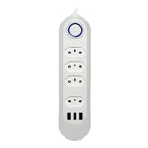 Extensão Régua Elétrica 2m - 4 Tomadas e 3 Portas USB - Mandatory