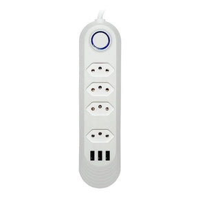 Extensão Régua Elétrica 2m - 4 Tomadas e 3 Portas USB - Mandatory