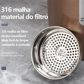 Garrafa Térmica de Aço Inoxidável com Dupla Isolação - Mandatory