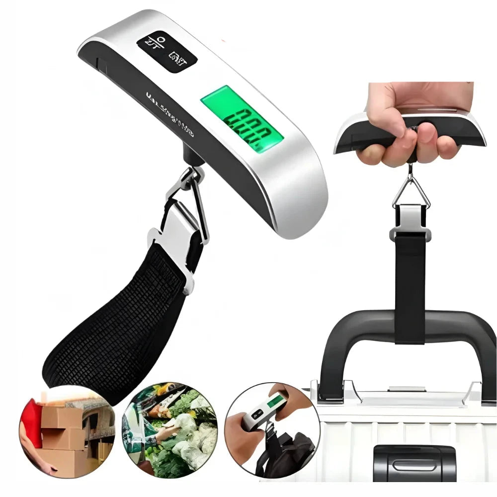 Balança Digital de Bagagem com Display LCD - Portátil e Precisa - Mandatory