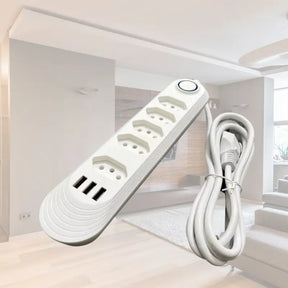 Extensão Régua Elétrica 2m - 4 Tomadas e 3 Portas USB - Mandatory