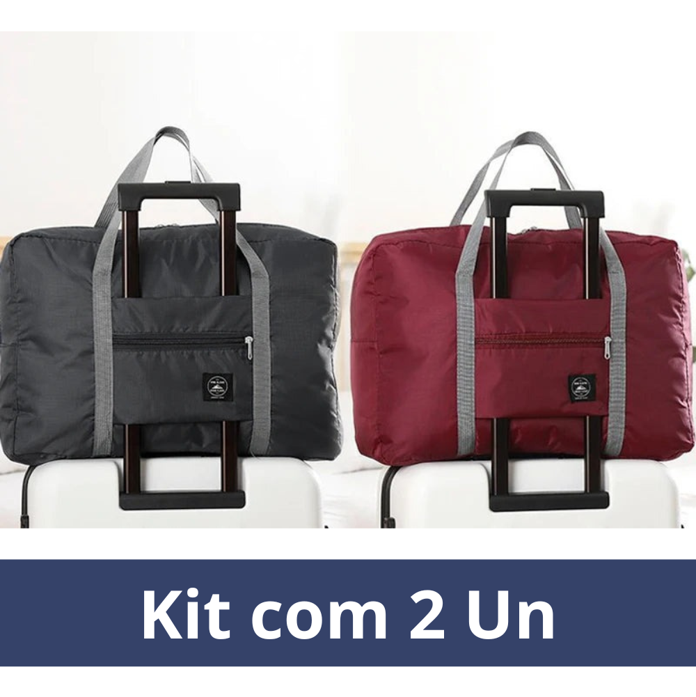 Kit com 2 Bolsas de Viagem Dobráveis 16L em Nylon - Mandatory