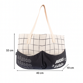 Bolsa Listrê em Algodão – Estilo Natural e Espaço Ideal