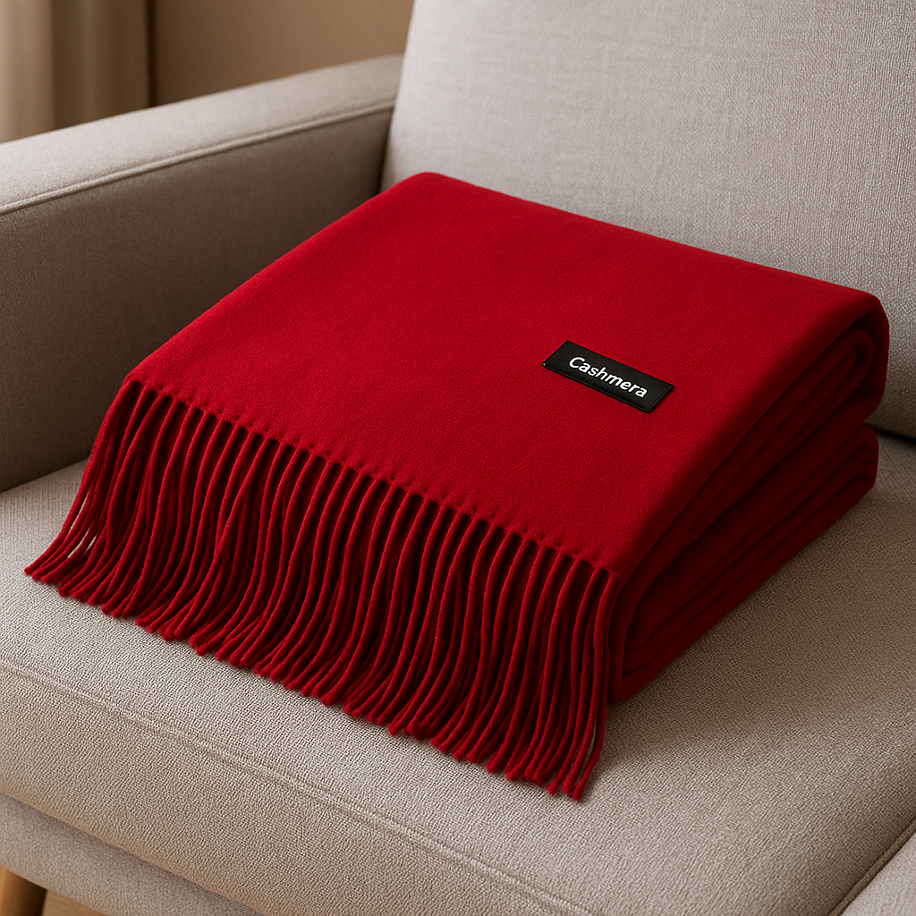 Echarpe Grossa de Luxo em Cashmere Cachecol Feminino