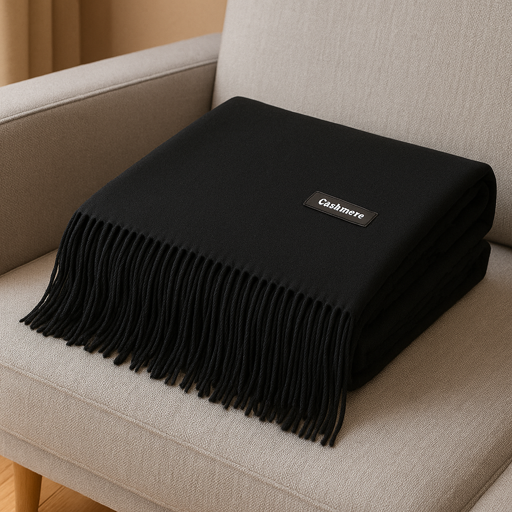 Echarpe Grossa de Luxo em Cashmere Cachecol Feminino