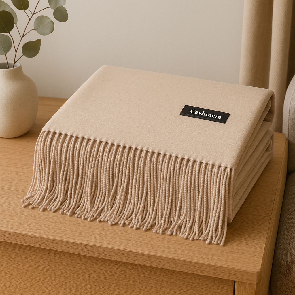Echarpe Grossa de Luxo em Cashmere Cachecol Feminino