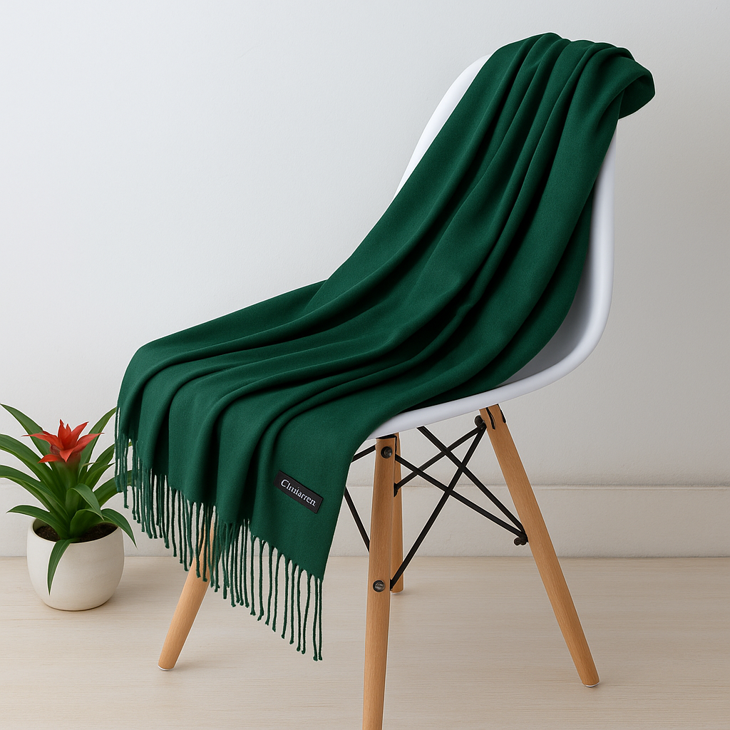 Echarpe Grossa de Luxo em Cashmere Cachecol Feminino