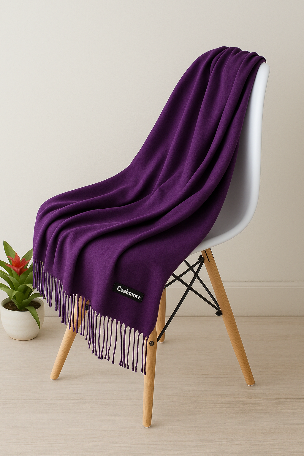 Echarpe Grossa de Luxo em Cashmere Cachecol Feminino