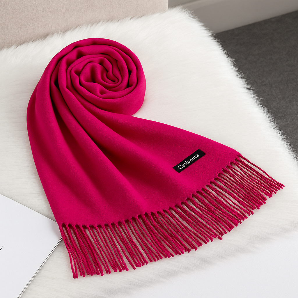 Echarpe Grossa de Luxo em Cashmere Cachecol Feminino