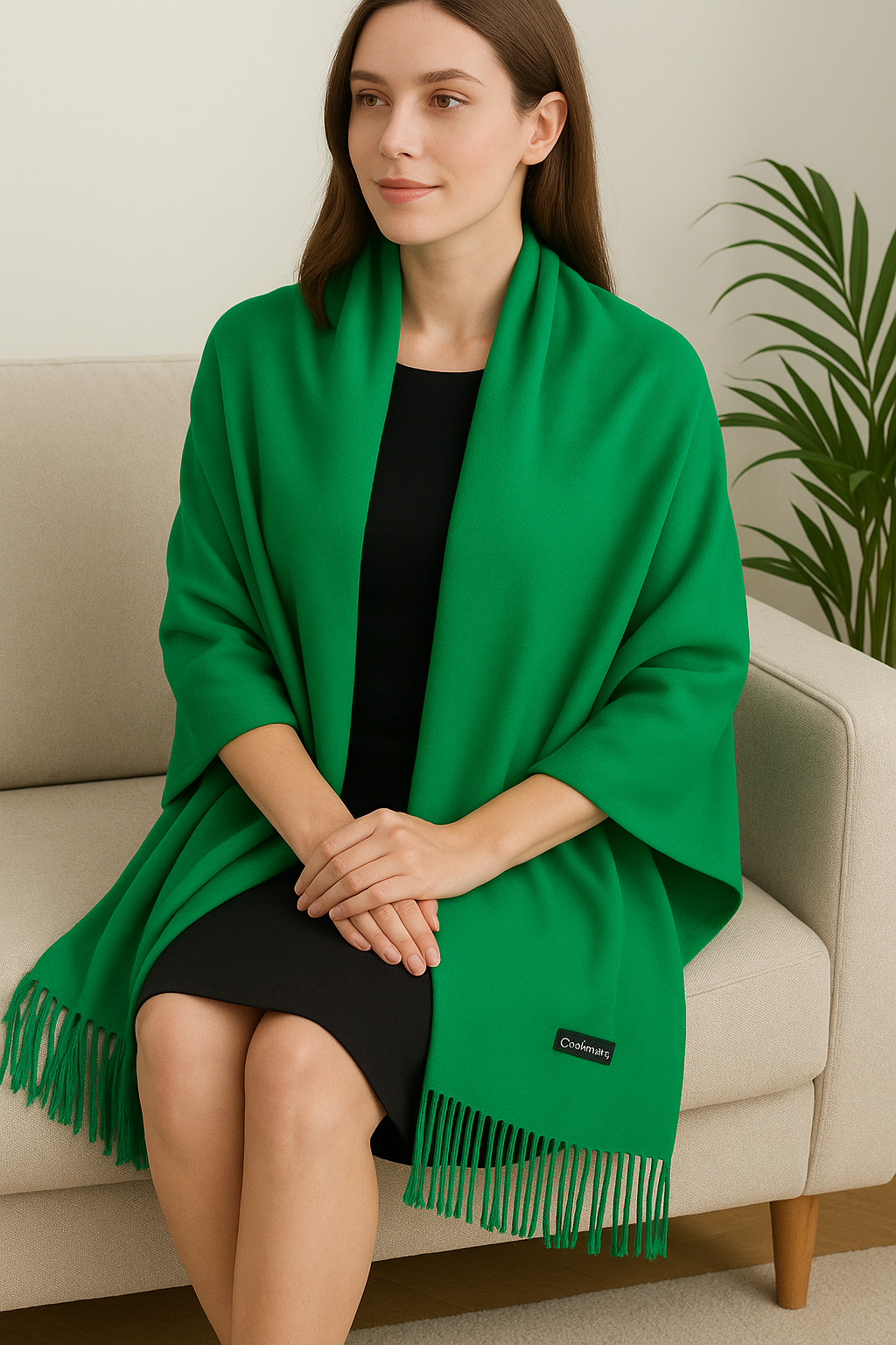 Echarpe Grossa de Luxo em Cashmere Cachecol Feminino