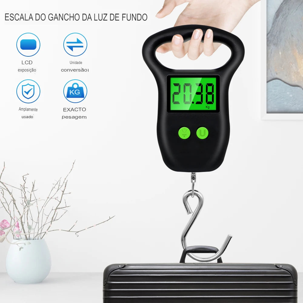 Balança Portátil Digital de Mão 50kg para Viagens - Mandatory