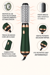 GlowBrush 4 em 1 - Escova Secadora, Alisadora e Modeladora - Mandatory