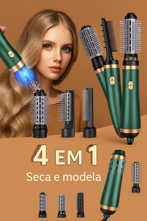 GlowBrush 4 em 1 - Escova Secadora, Alisadora e Modeladora - Mandatory
