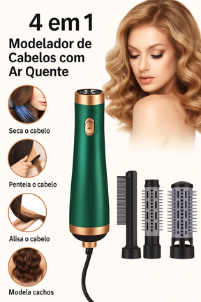 GlowBrush 4 em 1 - Escova Secadora, Alisadora e Modeladora - Mandatory