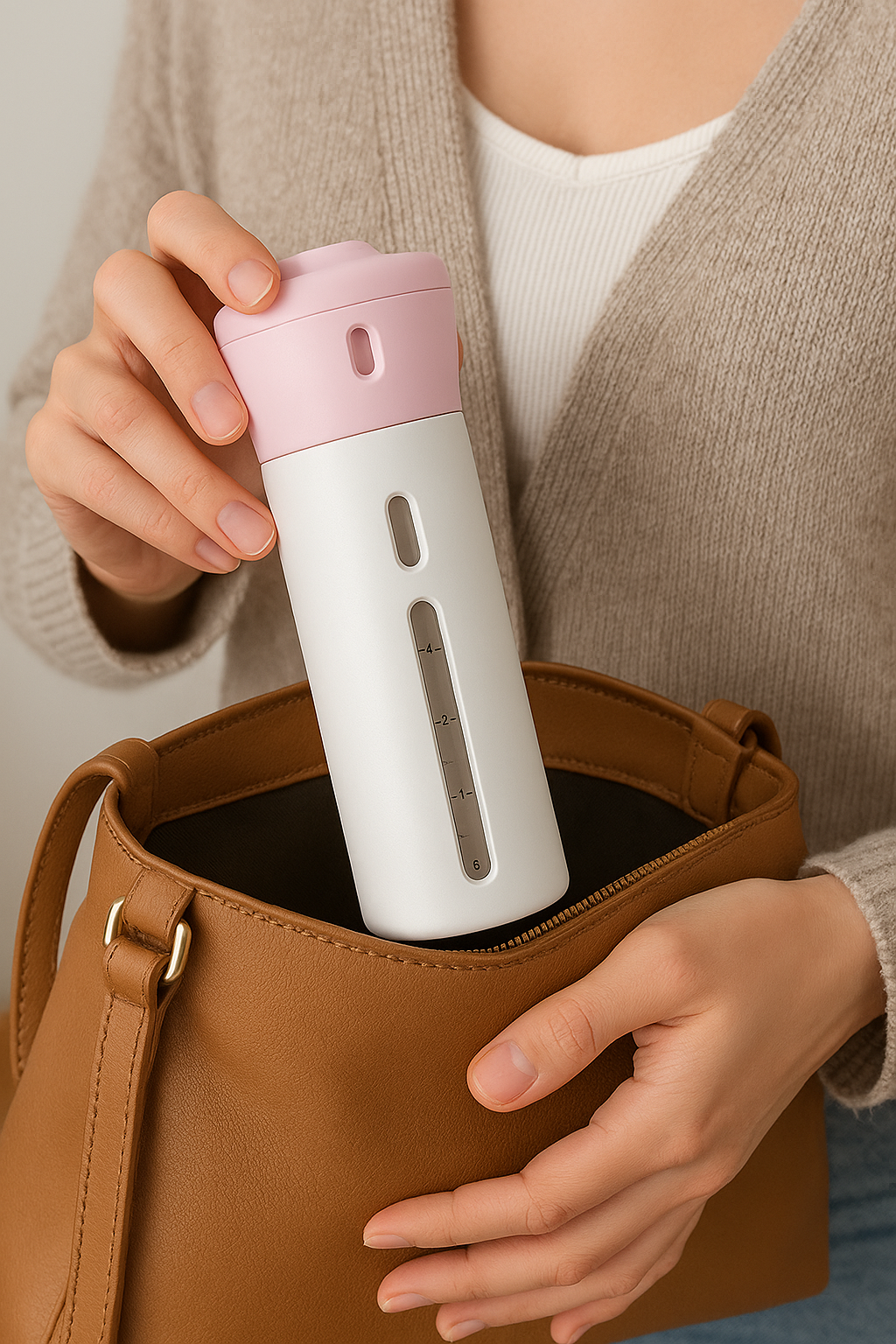 Easy Trip Mini Porta Cosméticos com 4 Frascos Internos para Viagem - Mandatory