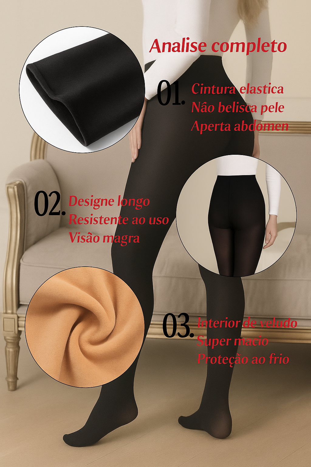 Meia-calça Térmica ThermoSlim Lux – Elegância e Calor em Viagens de Inverno - Mandatory