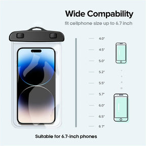 Kit 2 Capas Transparentes Protetoras para Celular à Prova D'Água - Mandatory