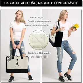 Bolsa Fashion Feminina Casual com Letras - Mandatory