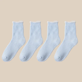 Kit 2 Pares Meia Térmica Feminina em Cashmere Natural Macia - Mandatory